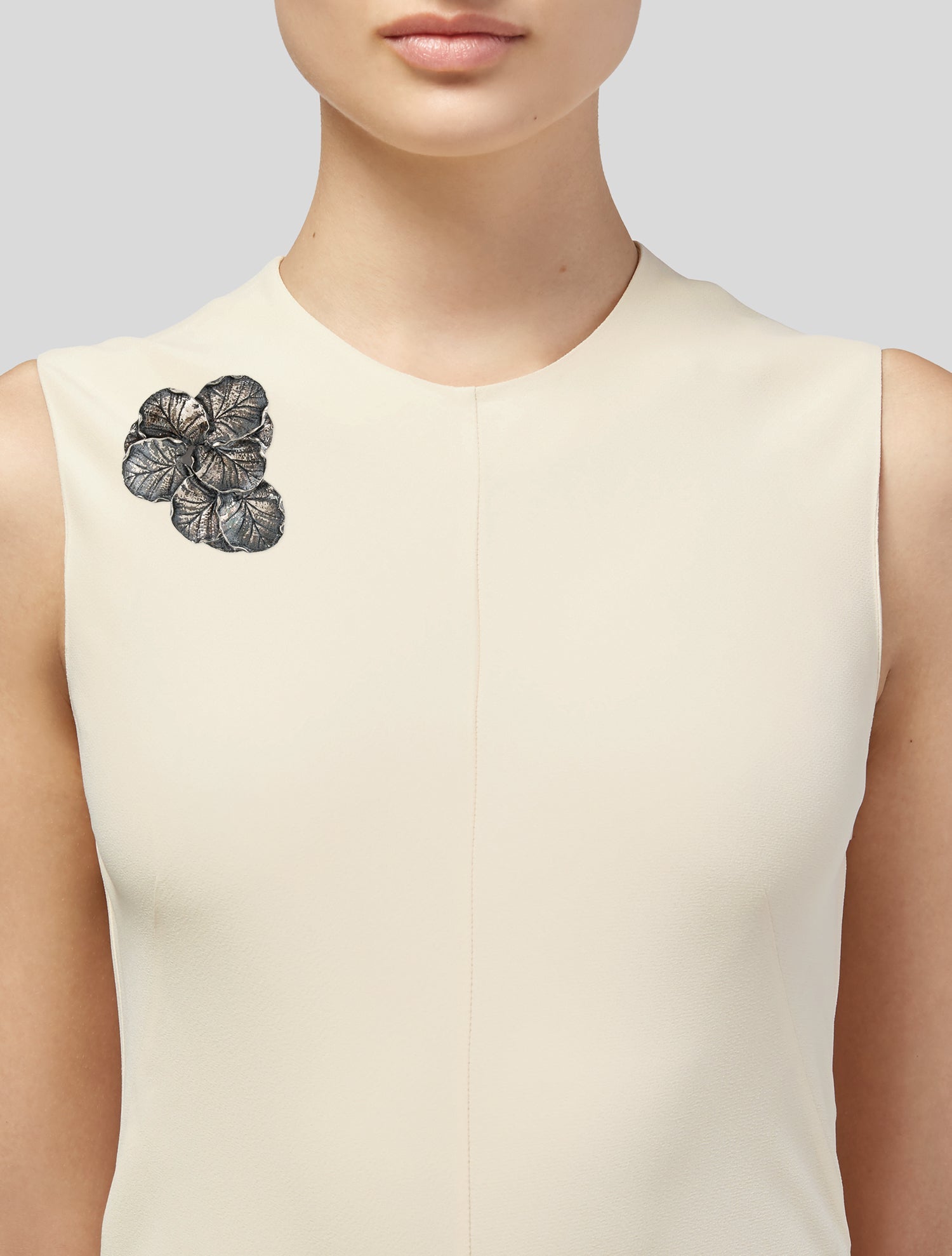 Schiaparelli Vintage Layered Leaves Pin Brooch