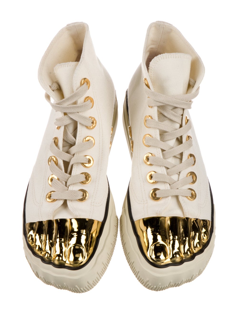 Schiaparelli Canvas Colorblock Pattern Sneakers - image 3