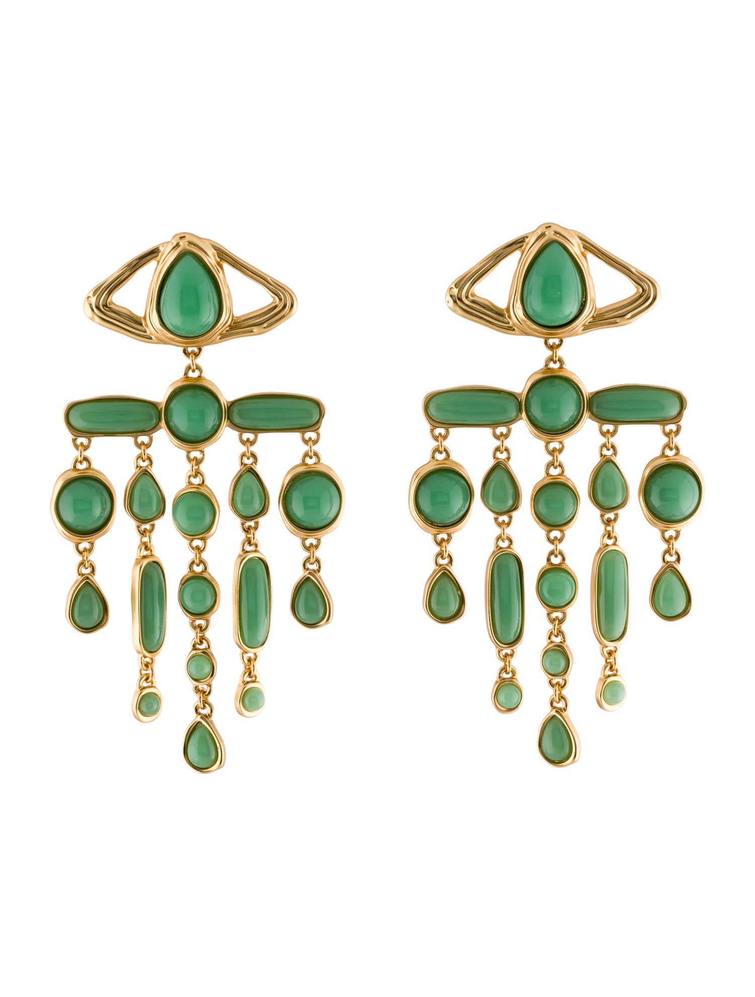 Schiaparelli Resin Eye Drop Earrings