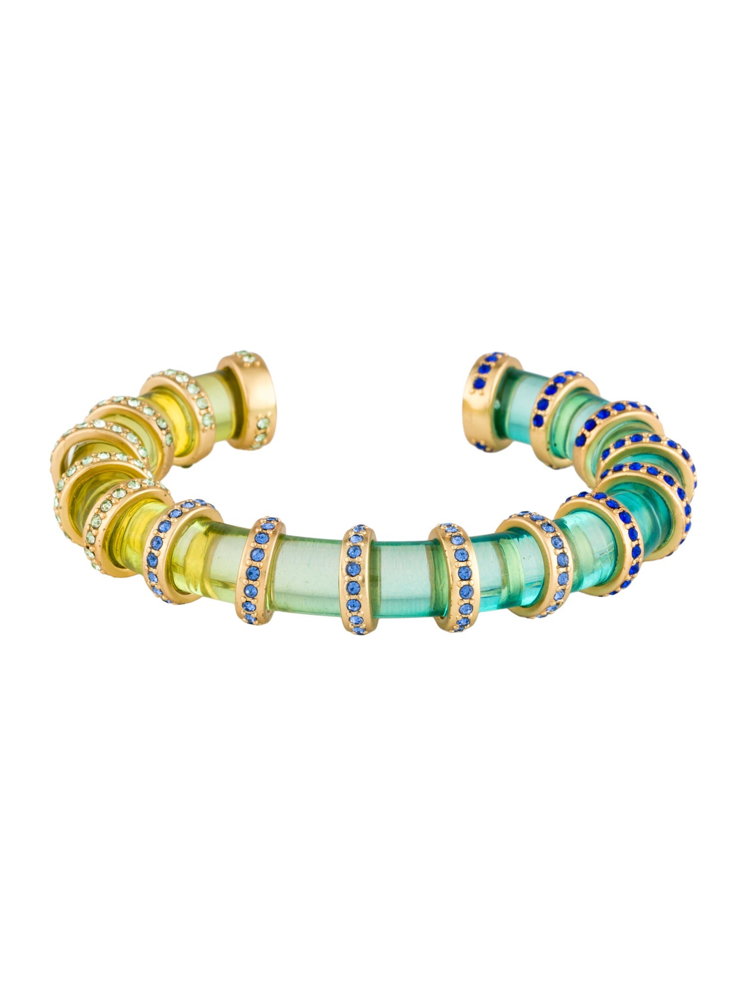 Schiaparelli Resin & Rhinestones Gradient Hoop Bracelet