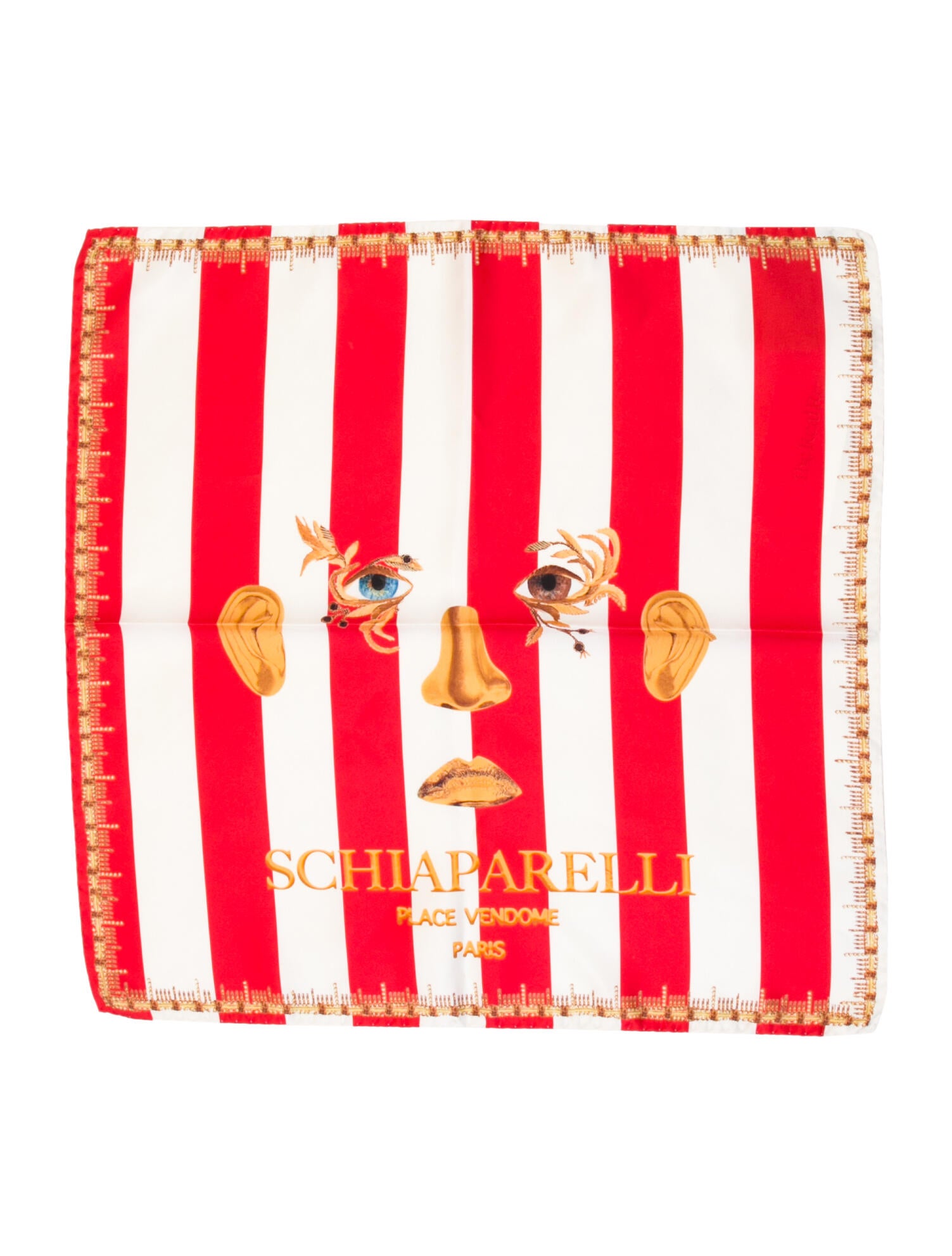 Schiaparelli Leather Striped Scarf