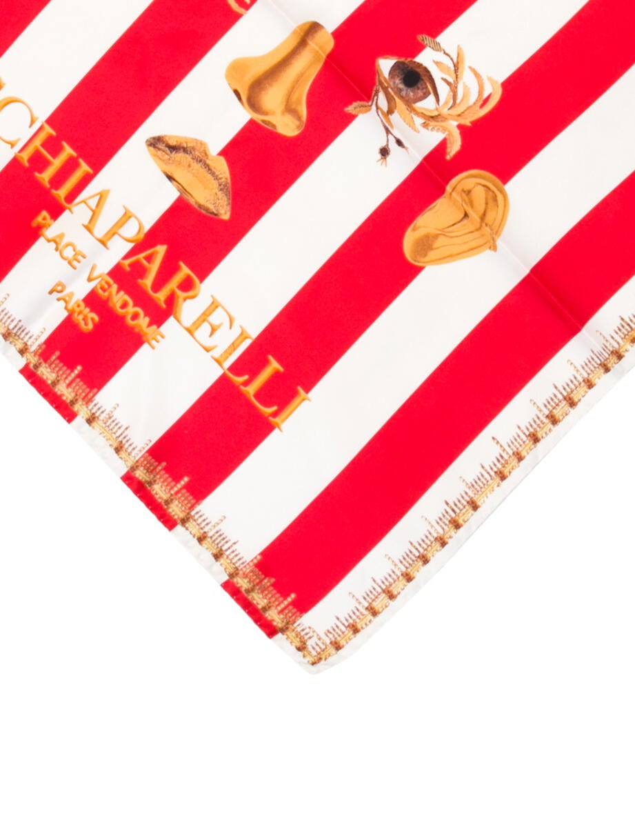 Schiaparelli Leather Striped Scarf