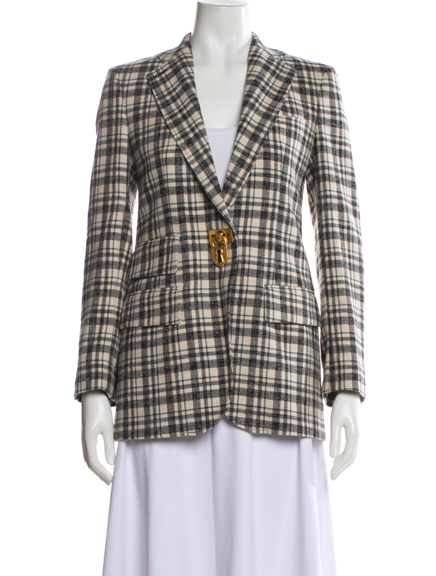 Schiaparelli 2024 Plaid Print Blazer