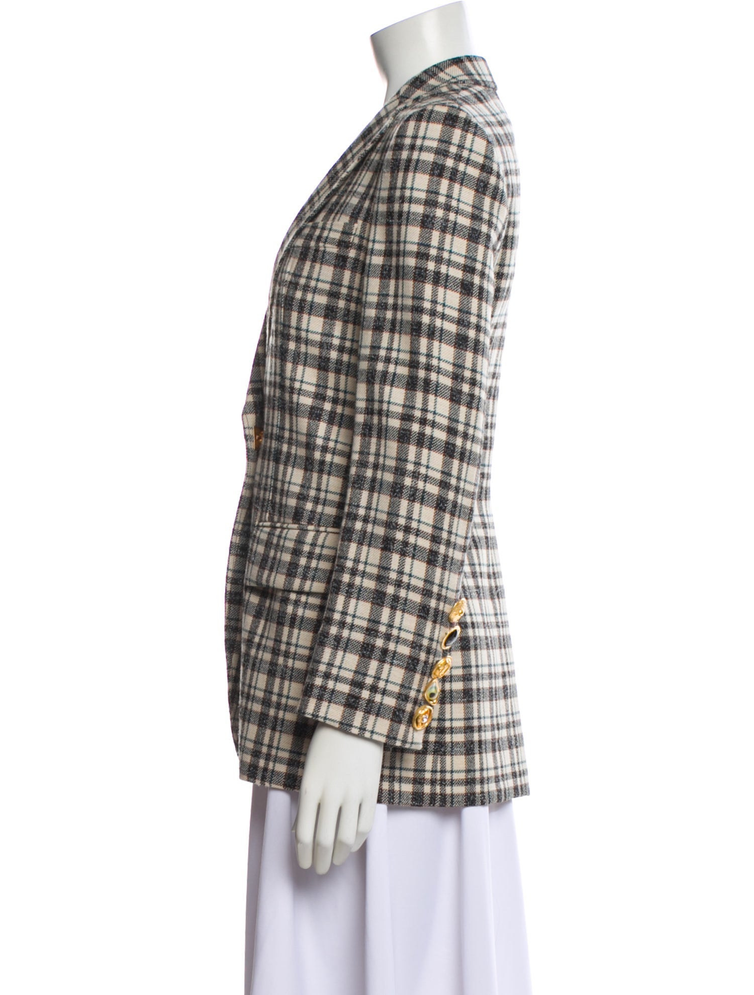 Schiaparelli 2024 Plaid Print Blazer
