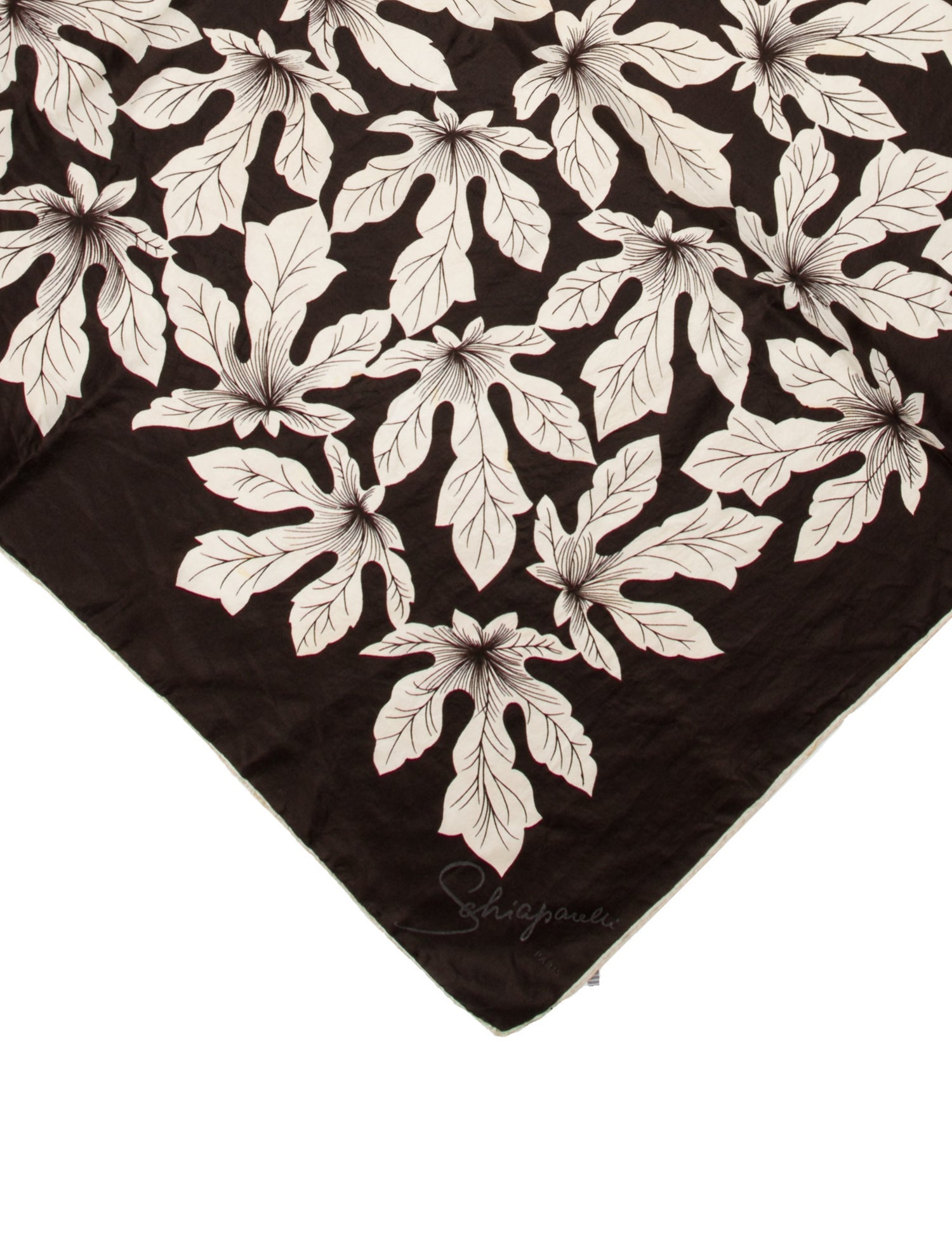 Schiaparelli Silk Floral Print Scarf