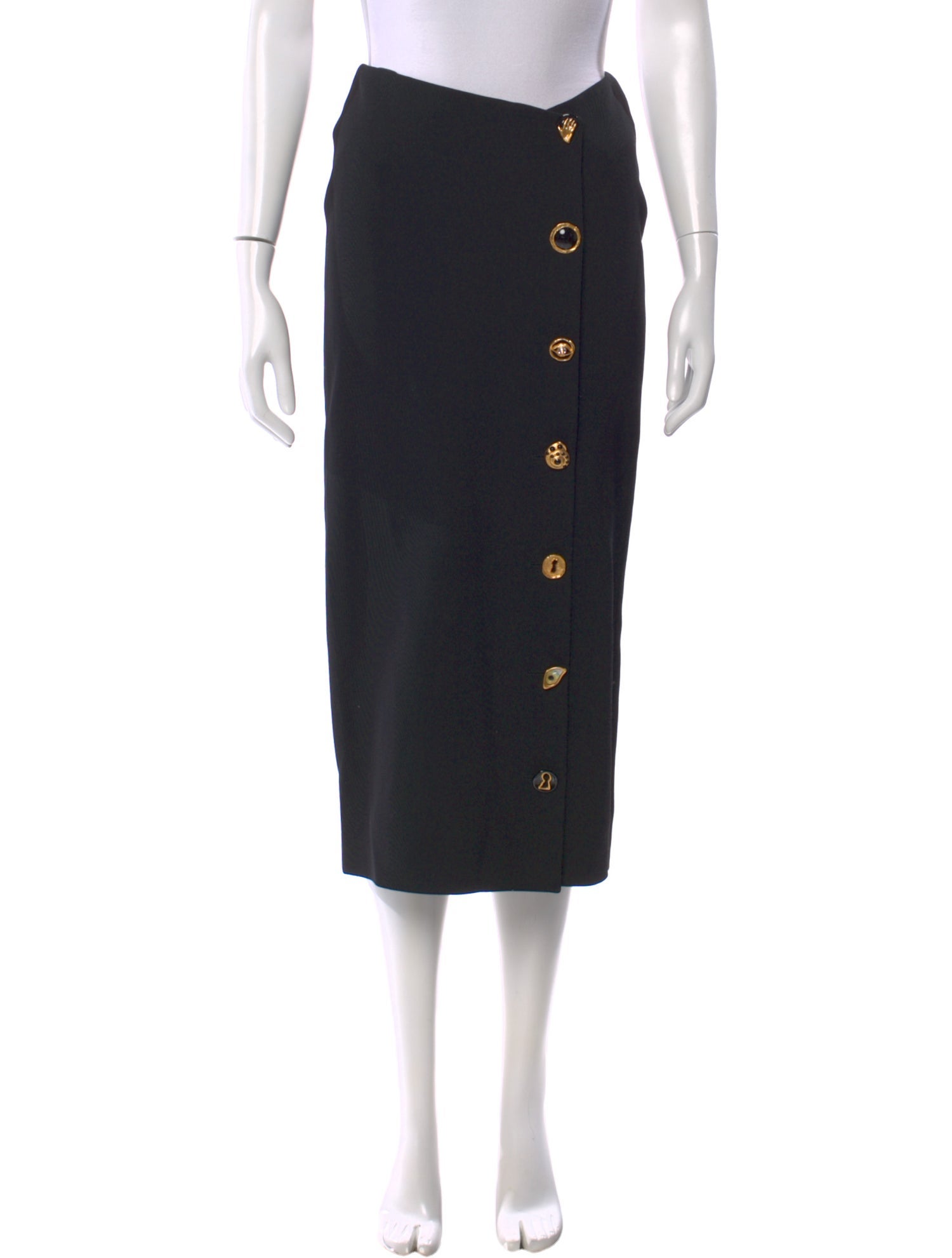 Schiaparelli Wool Midi Length Skirt