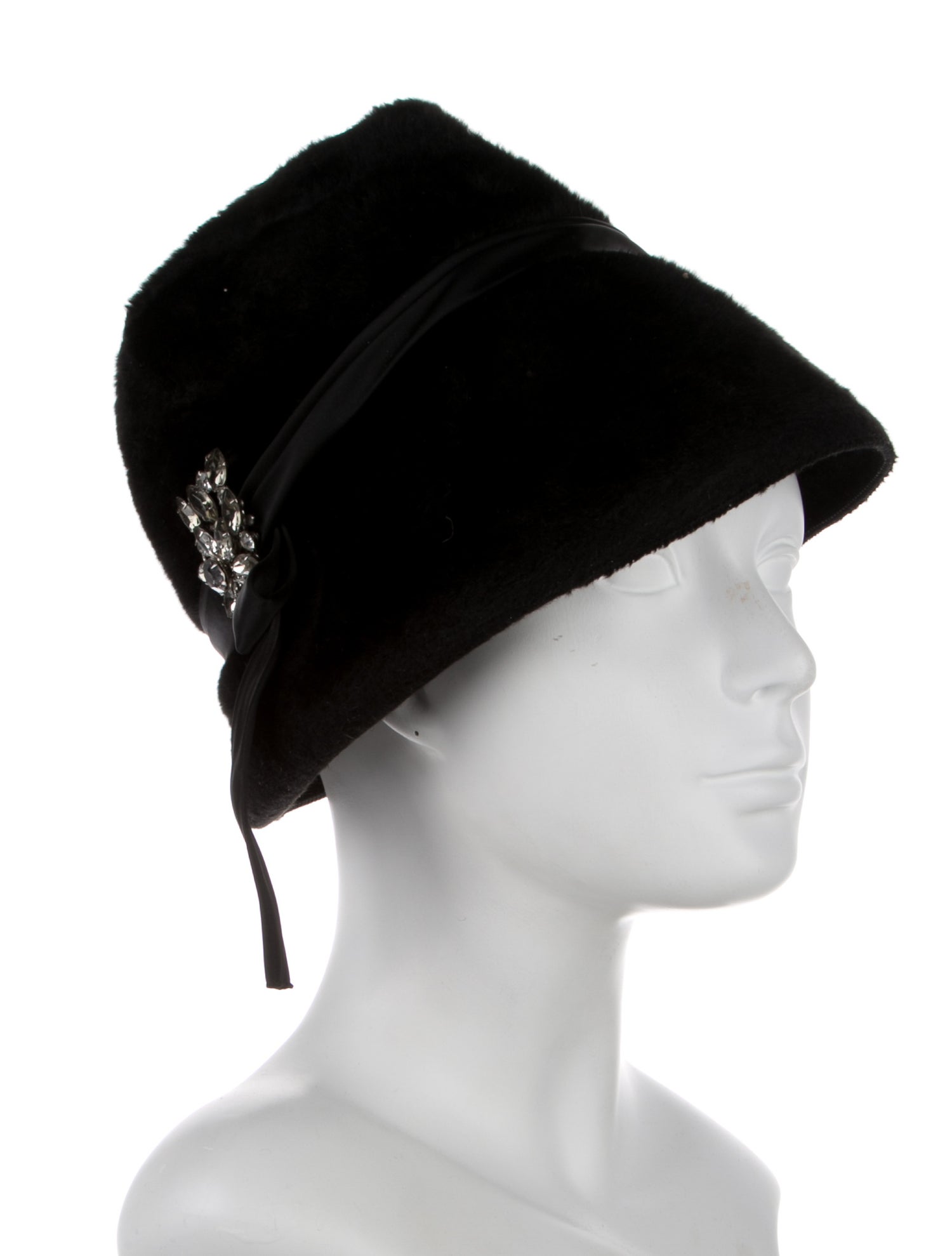 Schiaparelli Wool Crystal Evening Hat