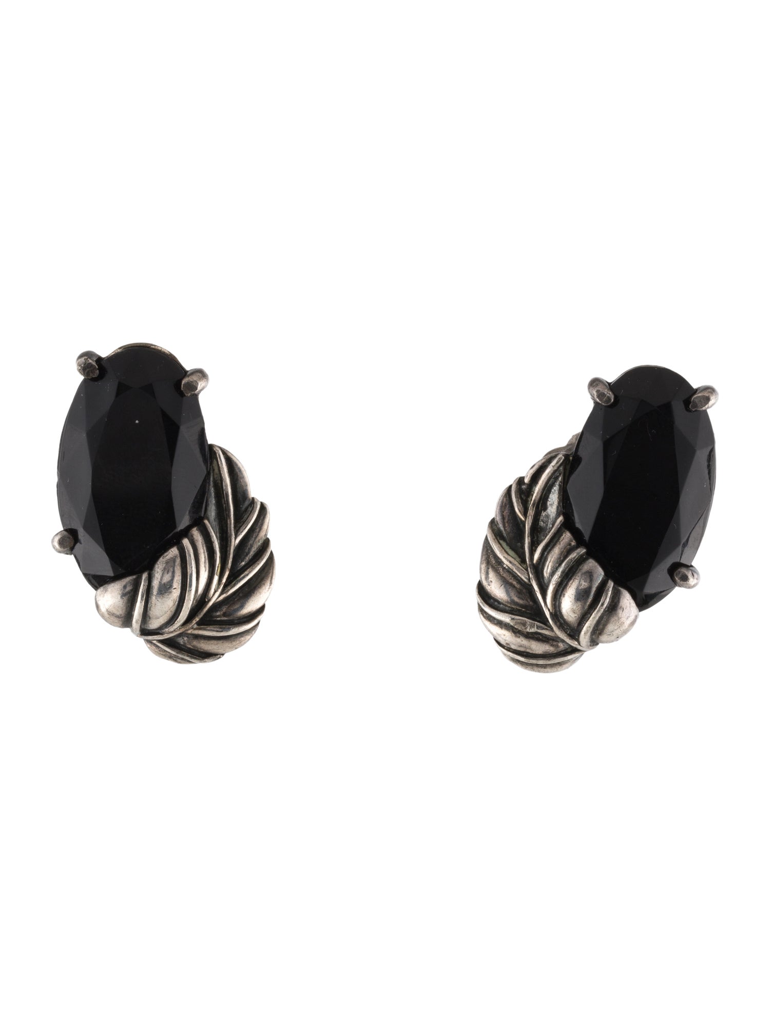 Schiaparelli Vintage Crystal Leaf Clip-On Earrings