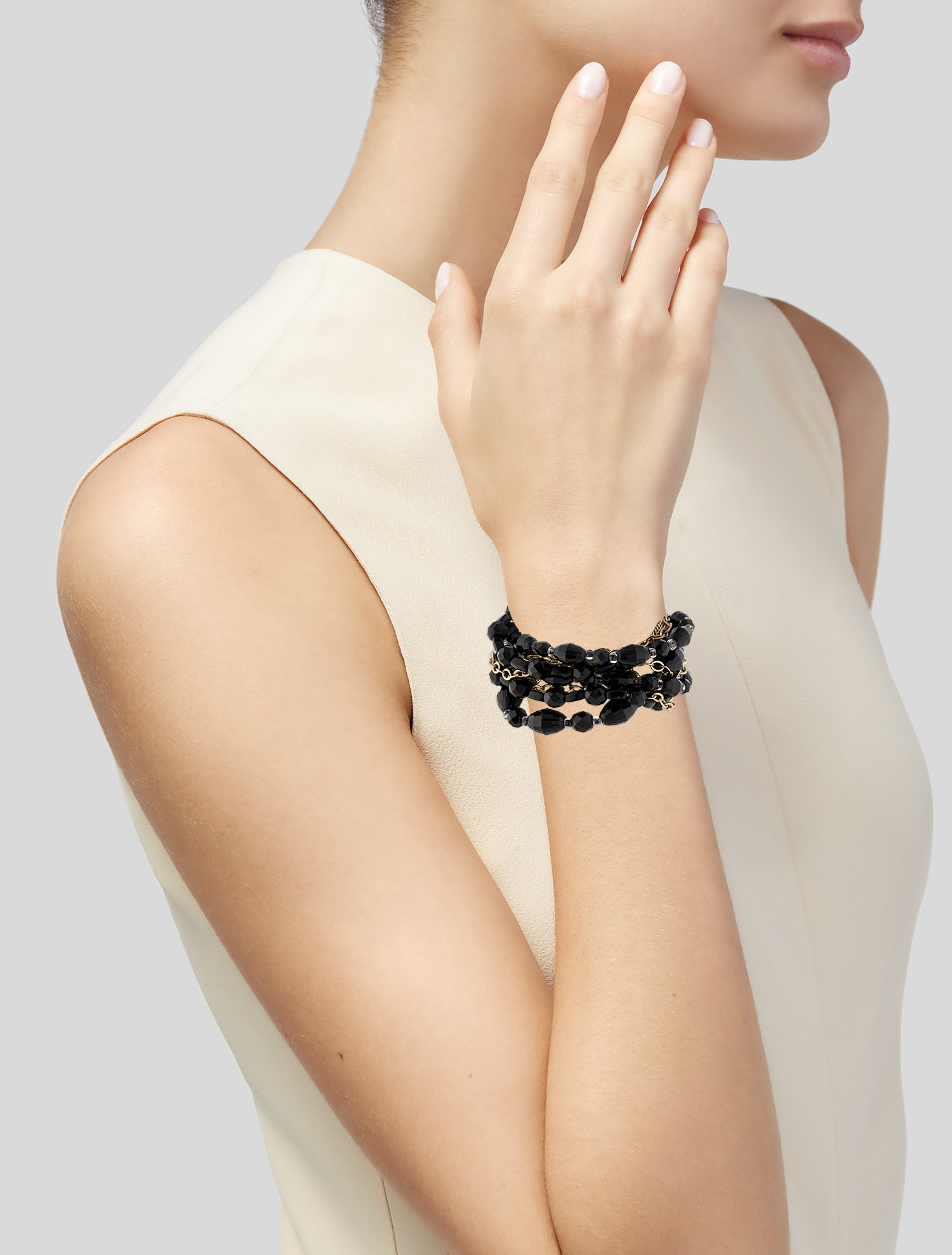 Schiaparelli Vintage Bead Multistrand Bracelet