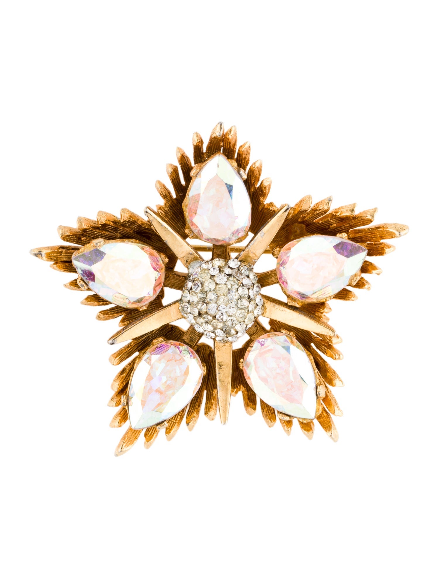 Schiaparelli Crystal Star Brooch