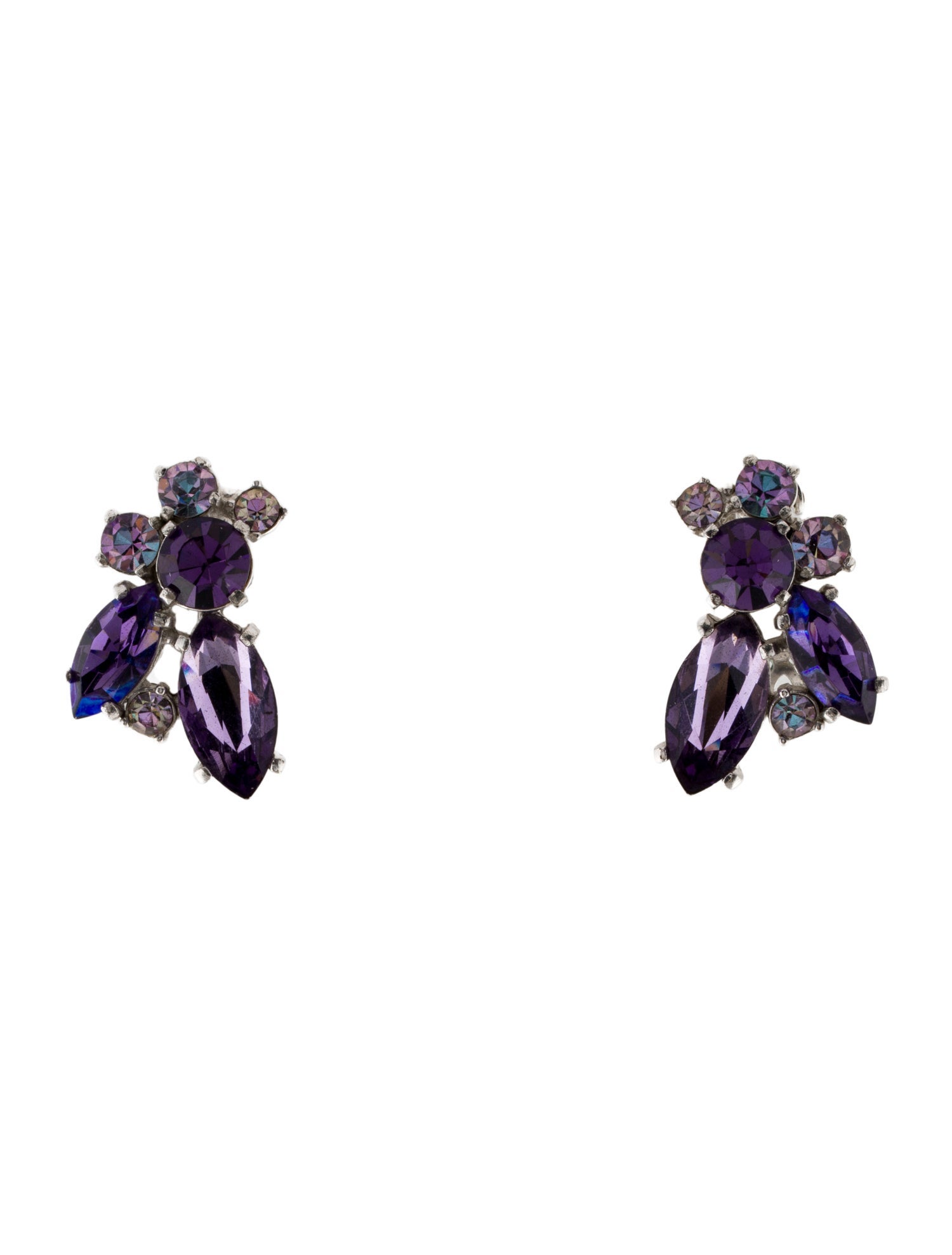 Schiaparelli Crystal Clip-On Earrings