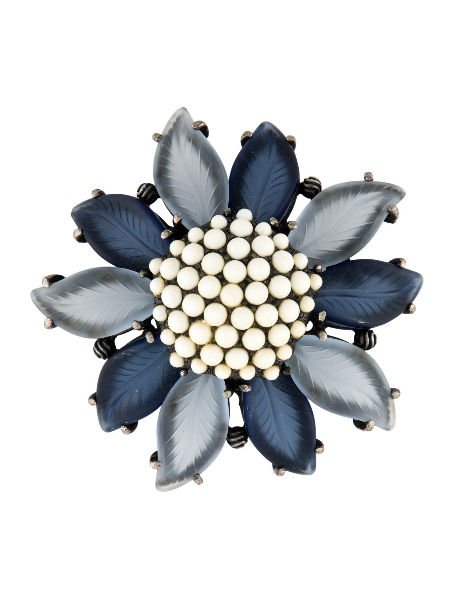 Schiaparelli Resin Flower Brooch Pin