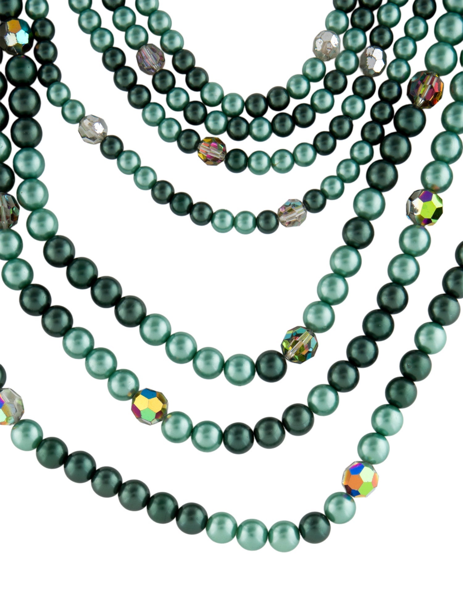 Schiaparelli Vintage Bead & Crystal Multistrand Necklace