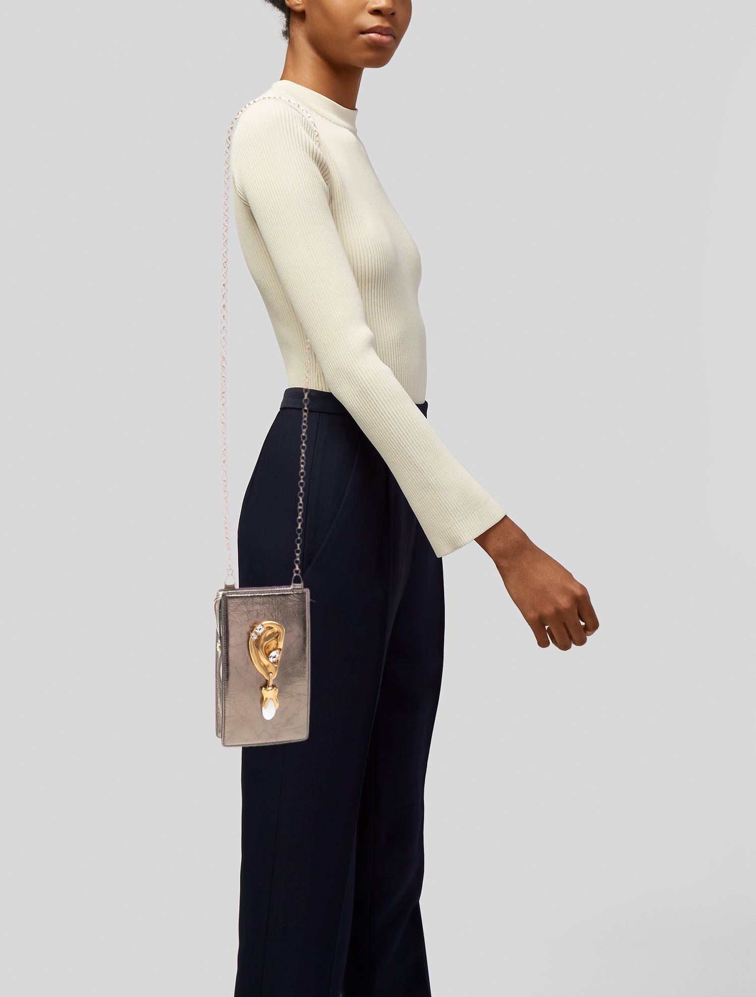 Schiaparelli Leather Anatomy Jewelry Phone Case