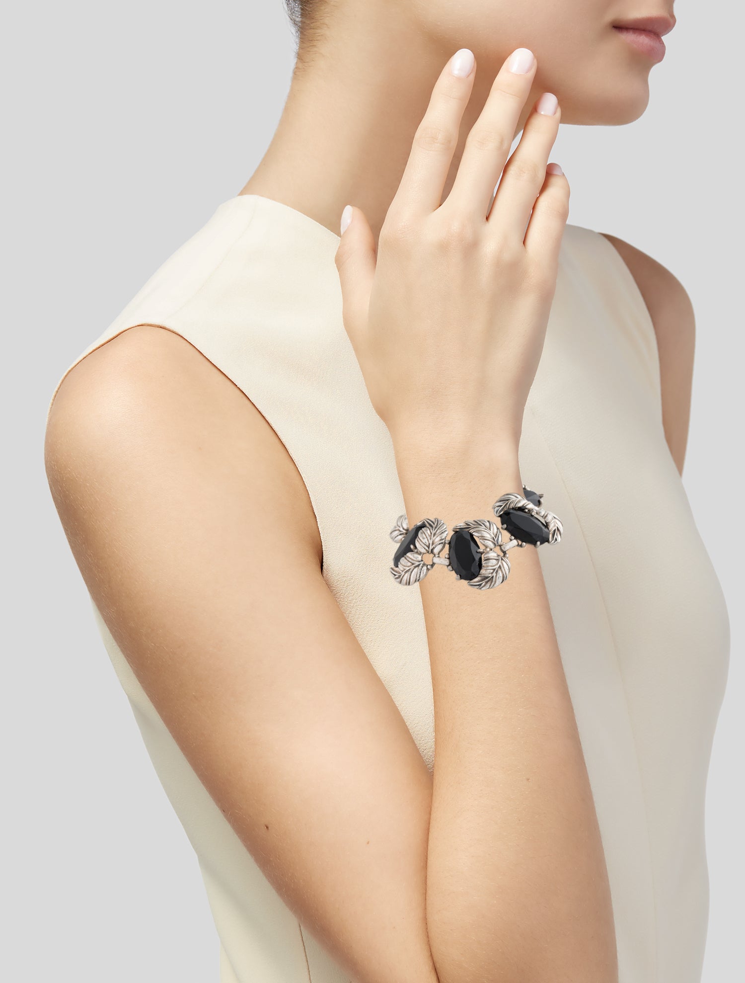 Schiaparelli Vintage Glass Link Bracelet