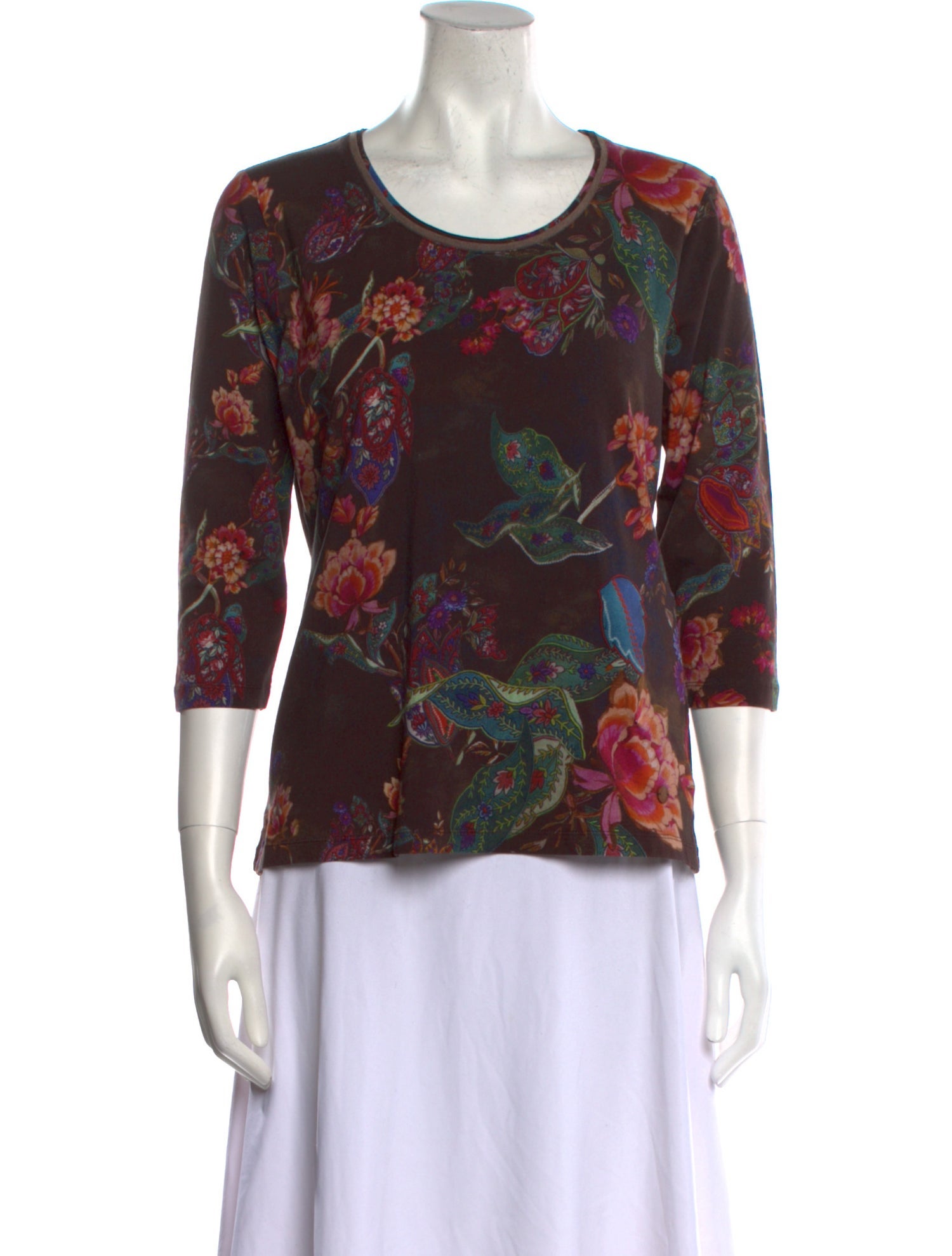 Schneiders Salzburg Floral Print Scoop Neck Blouse