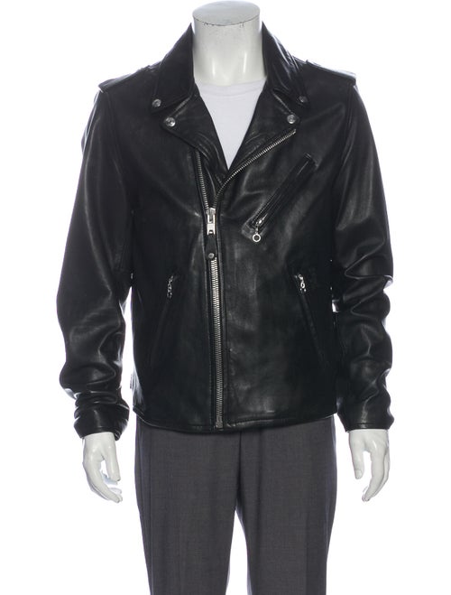 Schott NYC Leather Moto Jacket Black