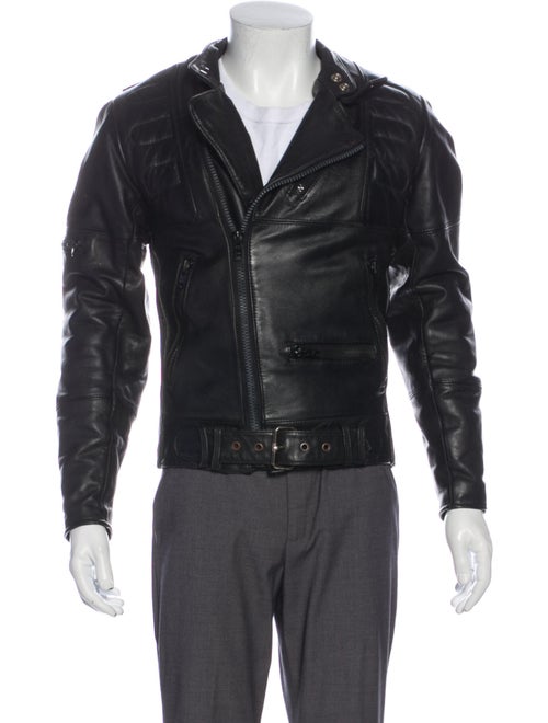 Schott NYC Vintage Leather Moto Jacket Black