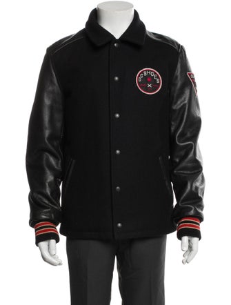 Schott NYC Wool Graphic Print Varsity Jacket