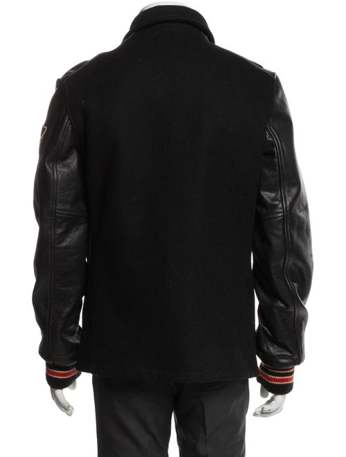 Schott NYC Wool Graphic Print Varsity Jacket