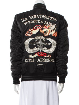 Schott NYC Graphic Print Bomber Jacket