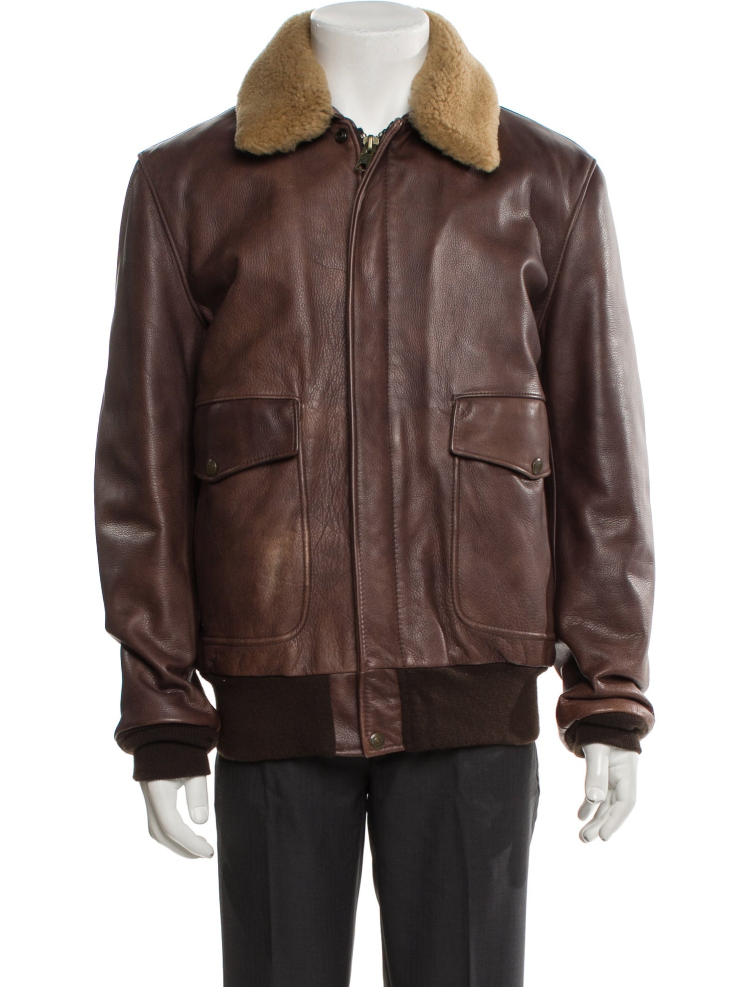 Schott NYC Leather Utility Jacket