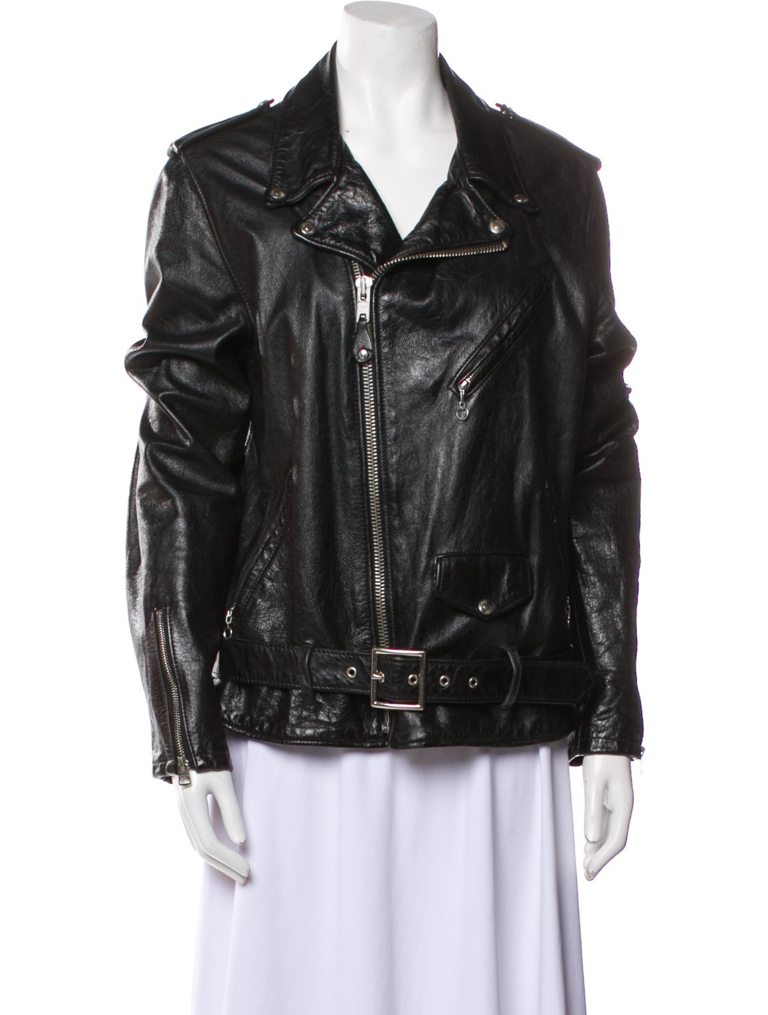 Schott NYC Leather Biker Jacket