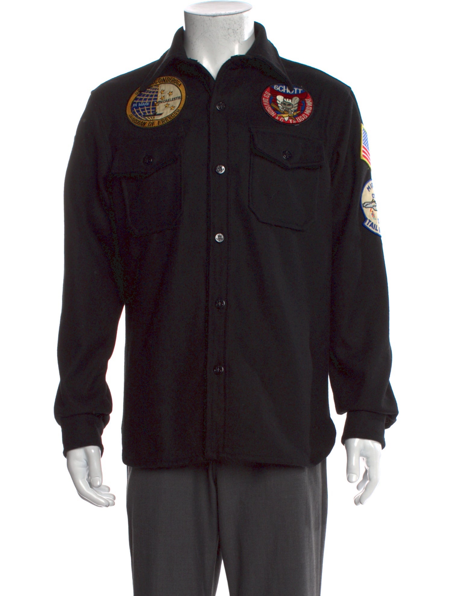 Schott NYC Wool Graphic Print Shirt