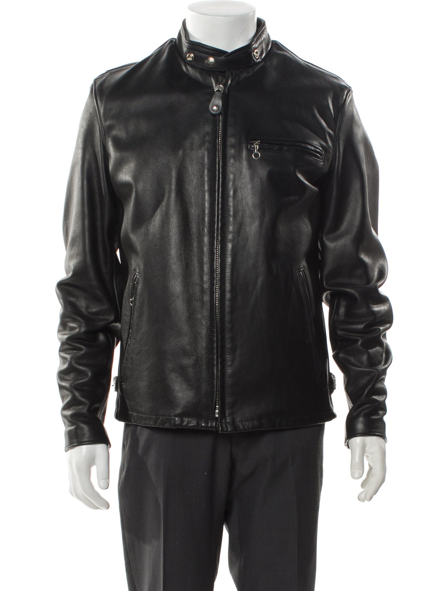 Schott NYC Racer Long Leather Moto Jacket