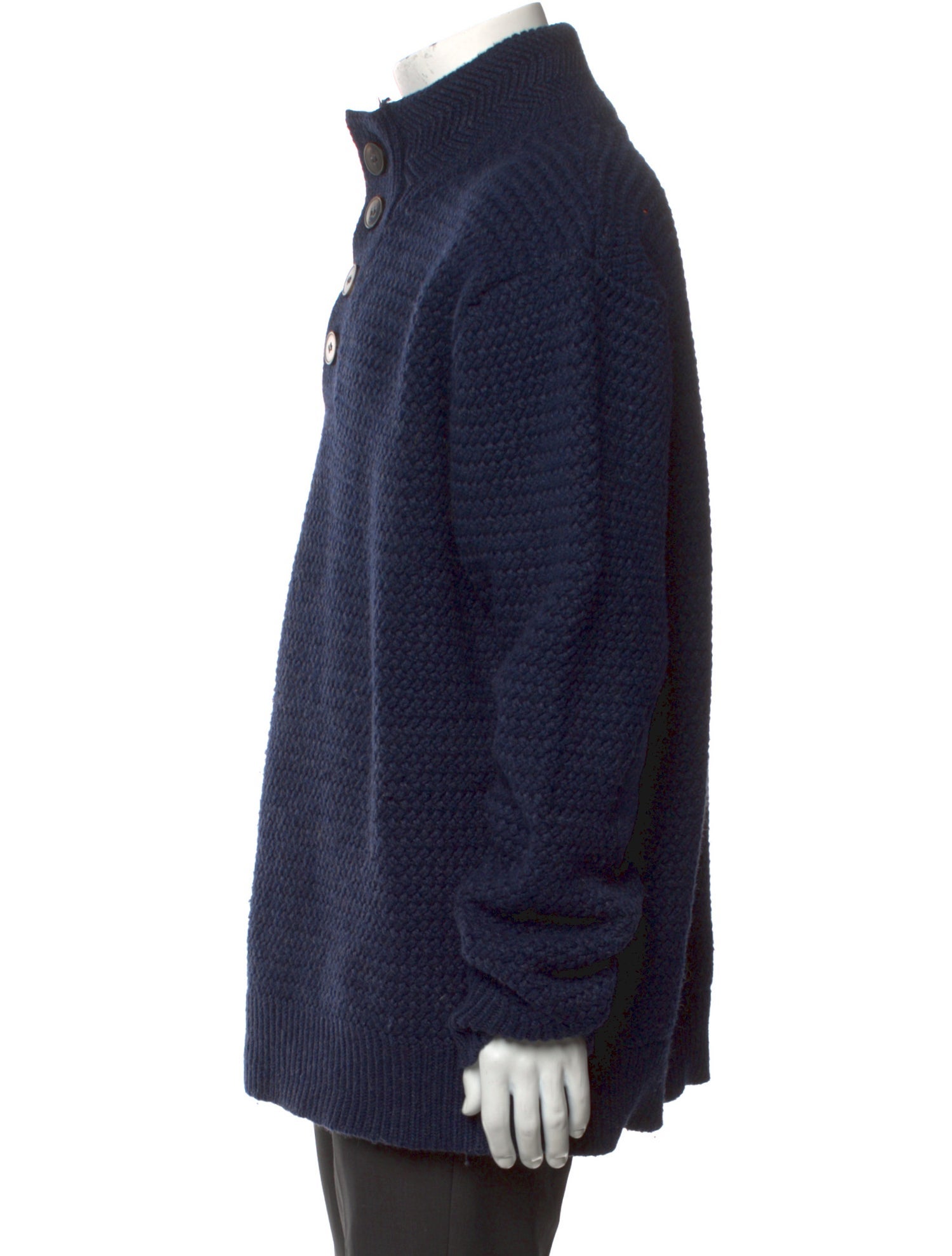 Schott NYC Wool Mock Neck Polo Sweater