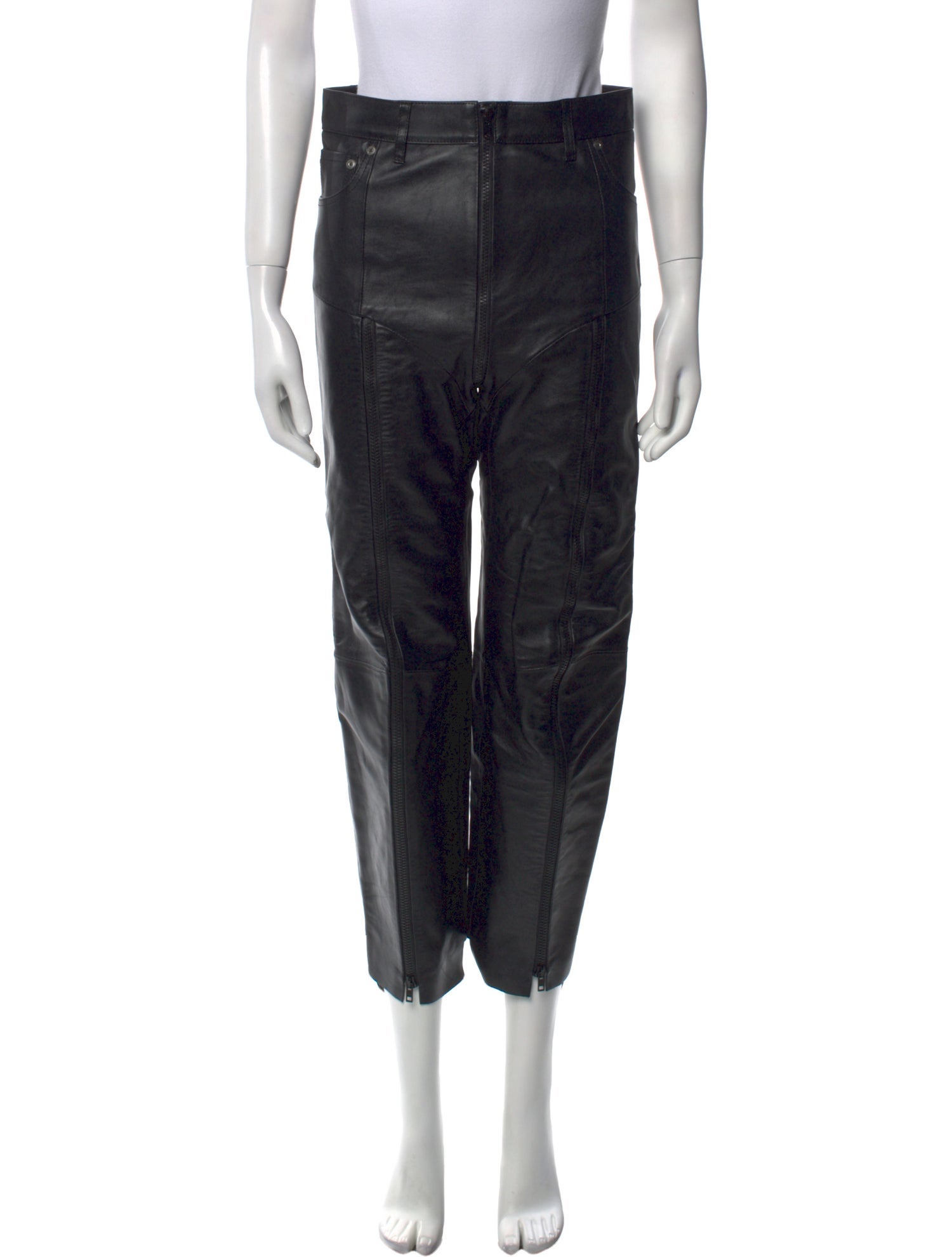 Schott NYC Leather Straight Leg Pants