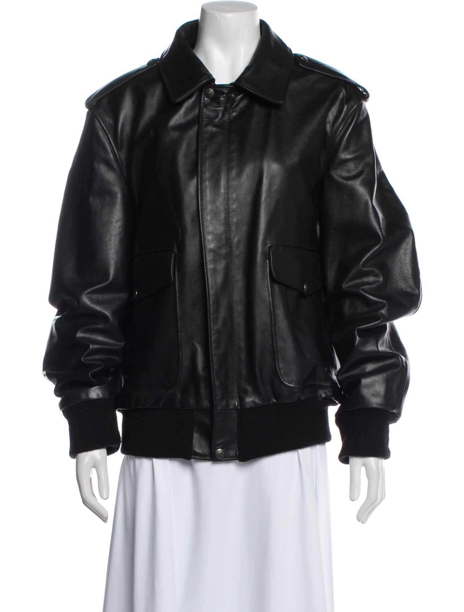 Schott NYC Leather Bomber Jacket