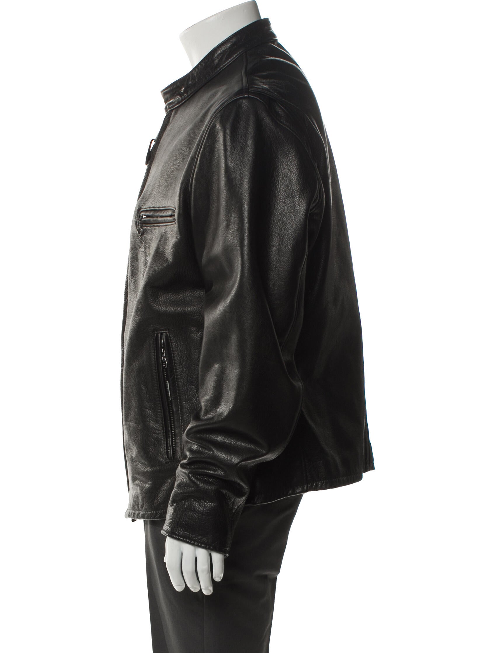 Schott NYC Calf Leather Moto Jacket