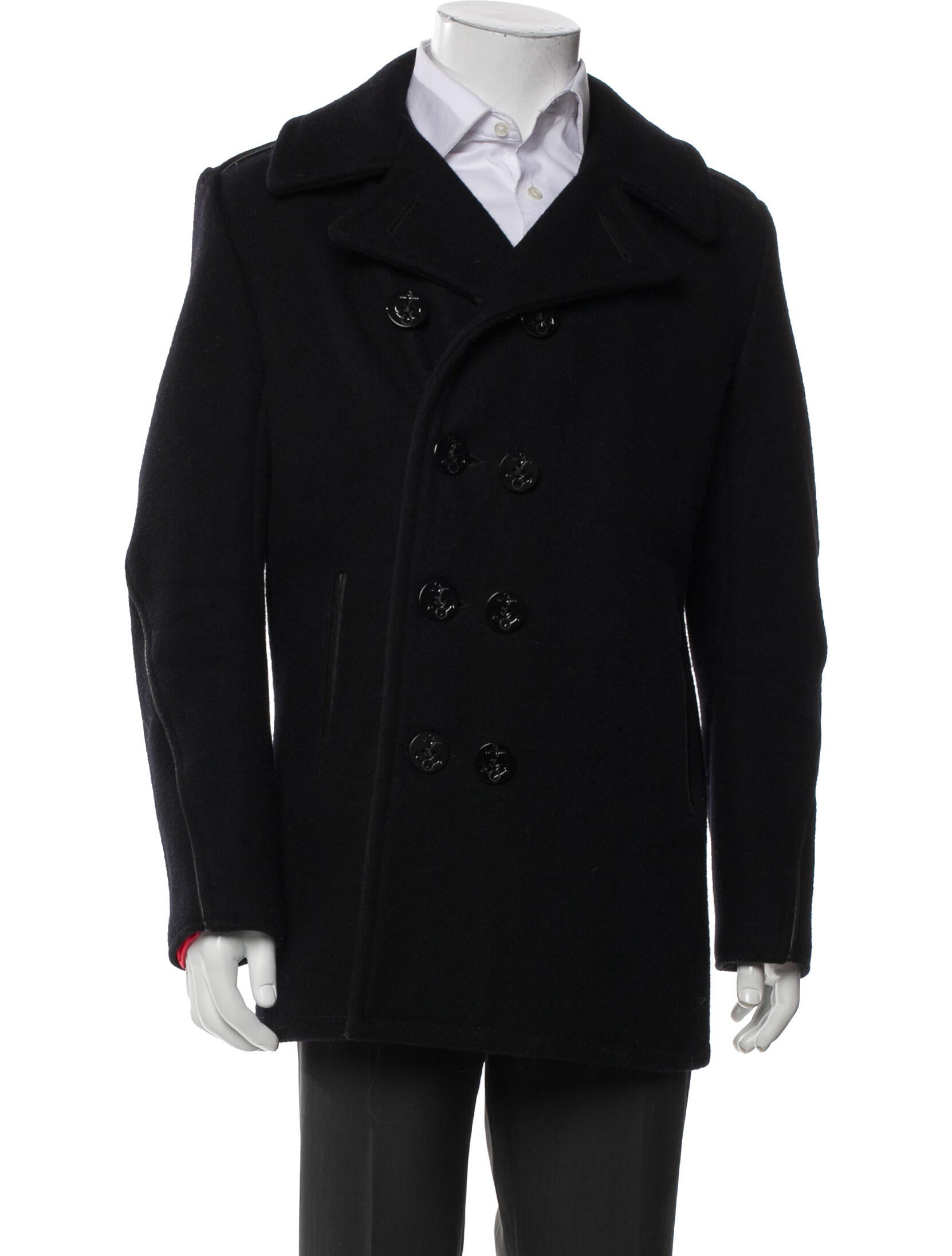 Schott NYC Leather Peacoat