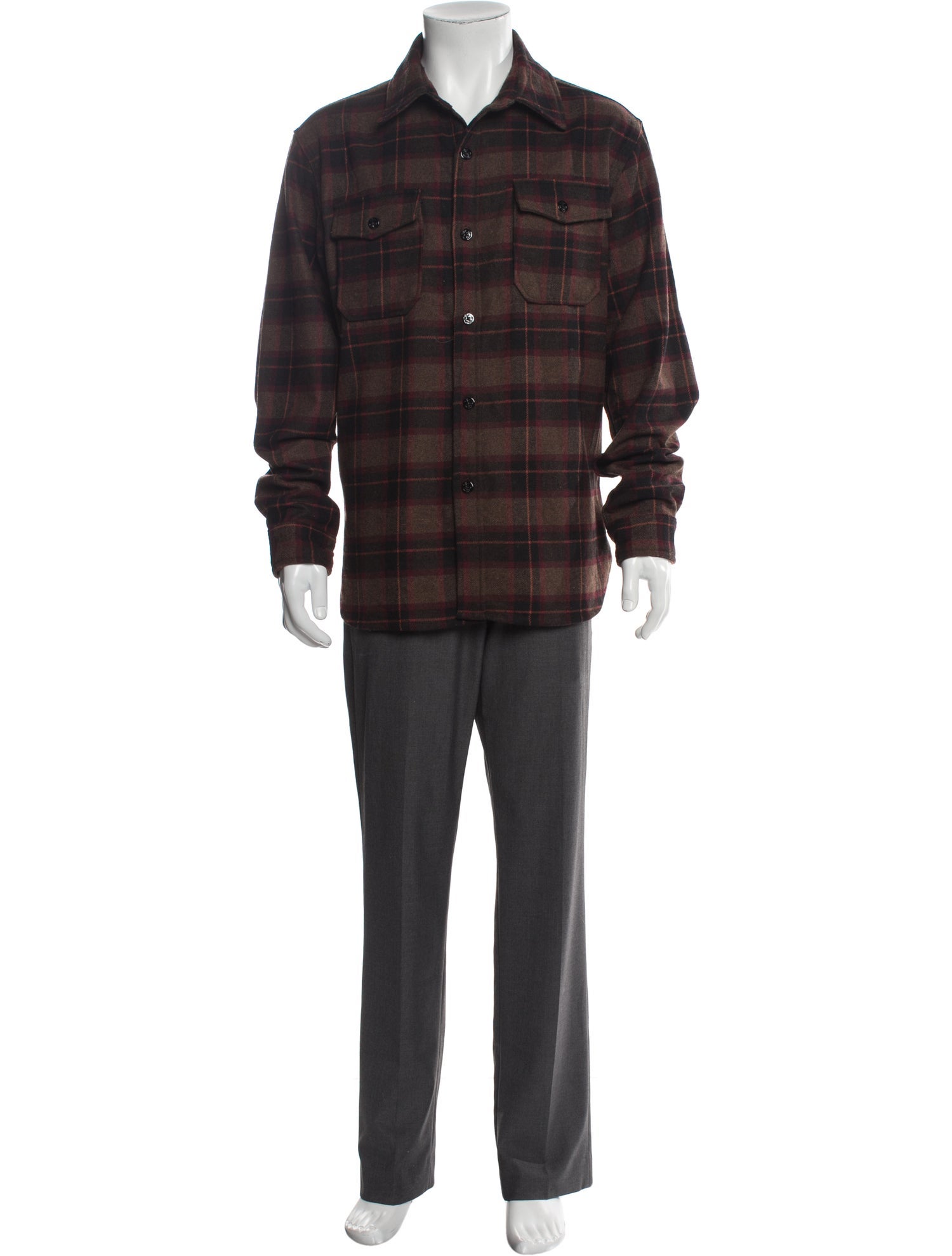 Schott NYC Plaid Print Utility Jacket