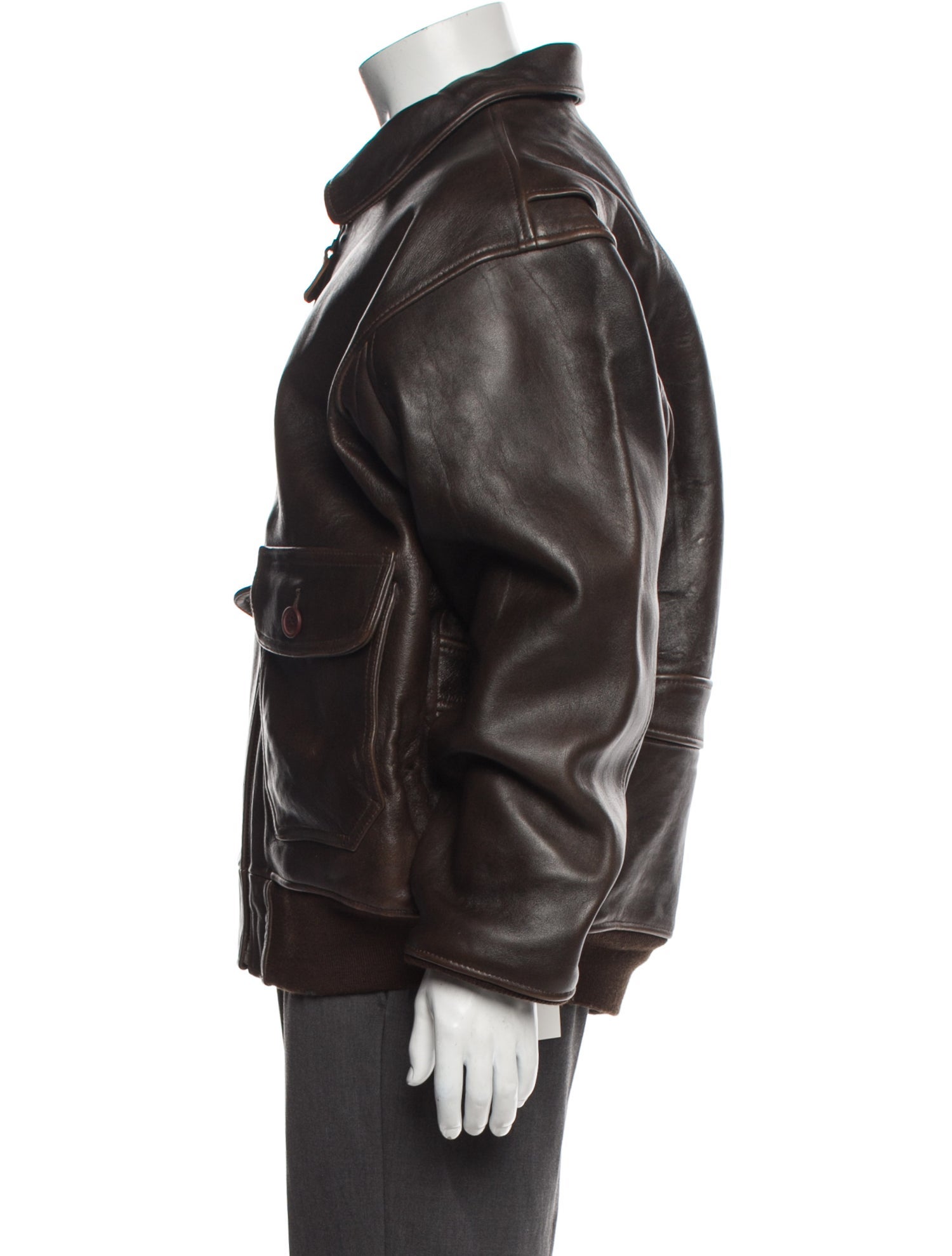 Schott NYC Leather Utility Jacket