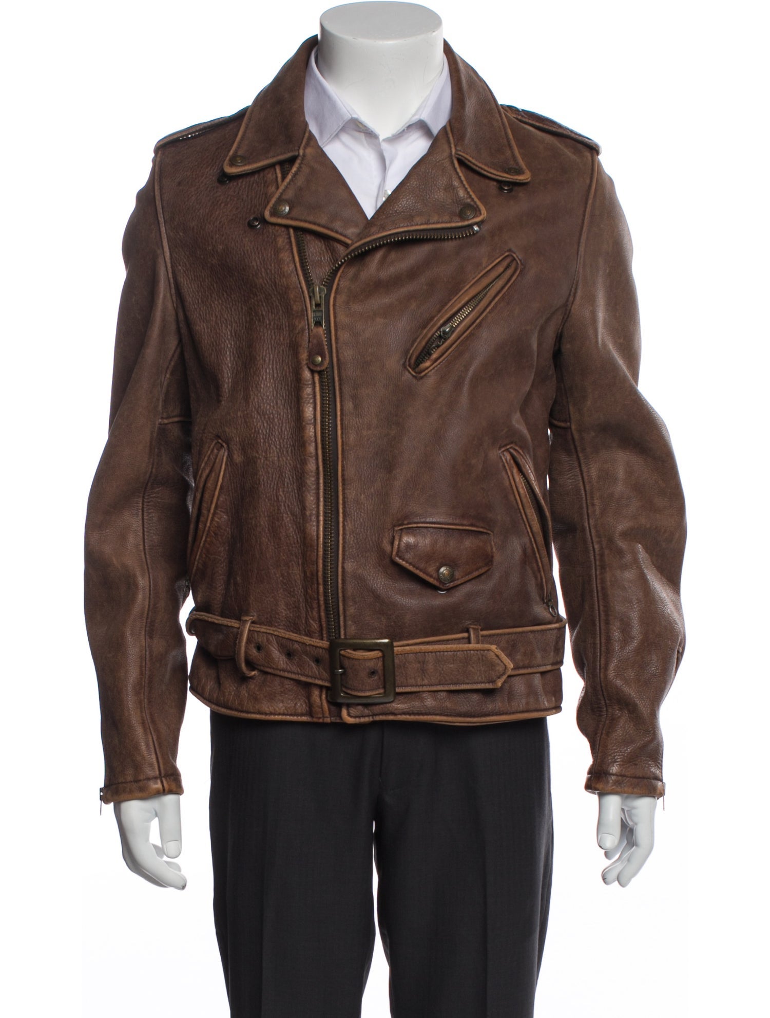 Schott NYC Leather Moto Jacket