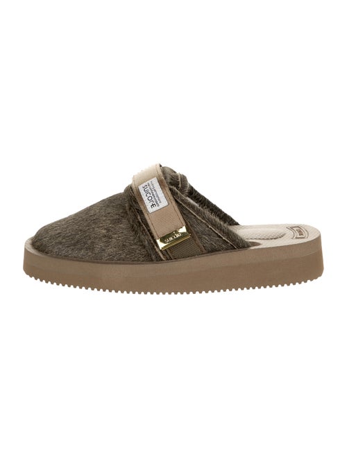 Suicoke Shearling Mules Grey
