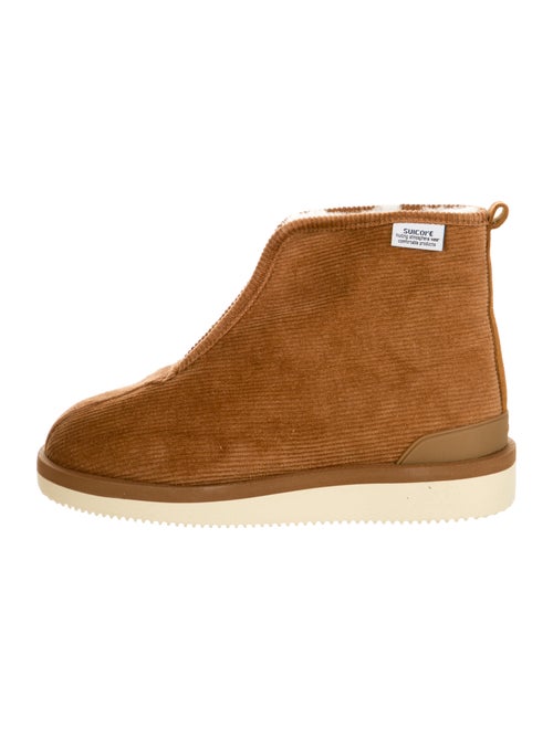 Suicoke Suede Printed Boots Brown