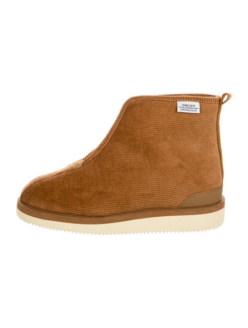 Suicoke Suede Printed Boots Brown