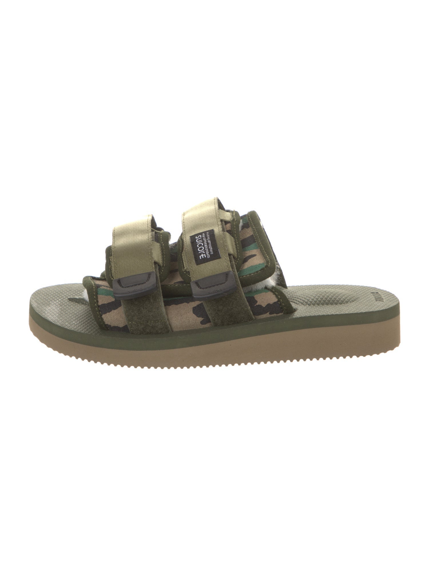 Suicoke Suede Camouflage Print Sandals