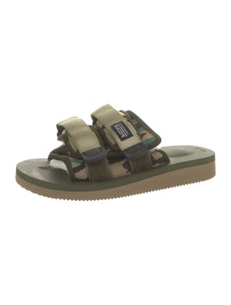 Suicoke Suede Camouflage Print Sandals