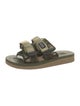 Suicoke Suede Camouflage Print Sandals