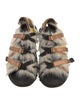 Suicoke Nylon Faux Fur Trim Sandals
