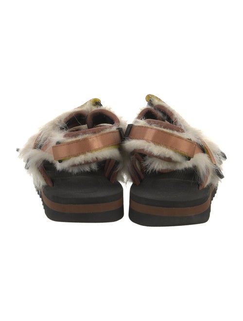 Suicoke Nylon Faux Fur Trim Sandals