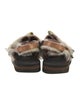 Suicoke Nylon Faux Fur Trim Sandals