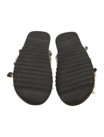 Suicoke Nylon Faux Fur Trim Sandals