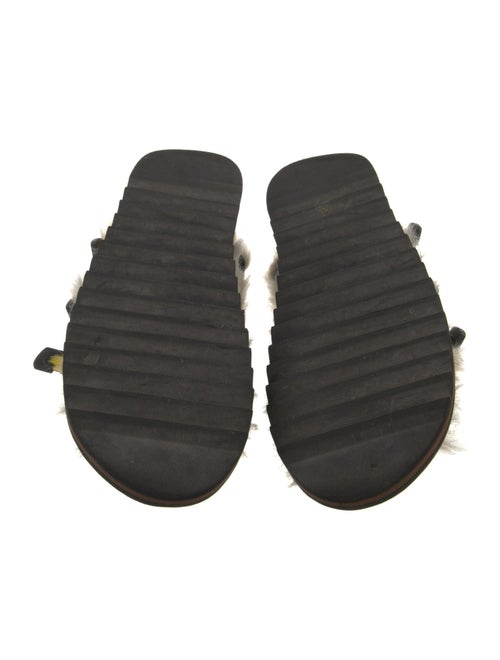 Suicoke Nylon Faux Fur Trim Sandals