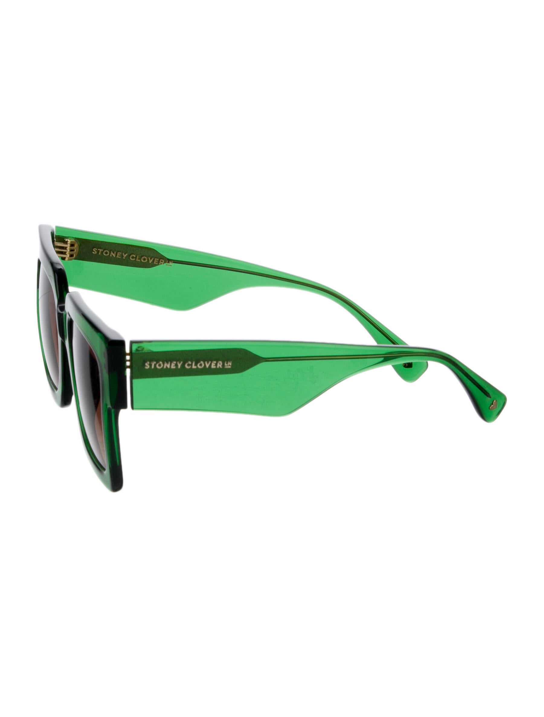 Stoney Clover Lane Square Gradient Sunglasses - Green  display picture 2