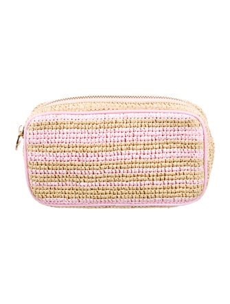 Stoney Clover Lane Raffia Cosmetic Bag
